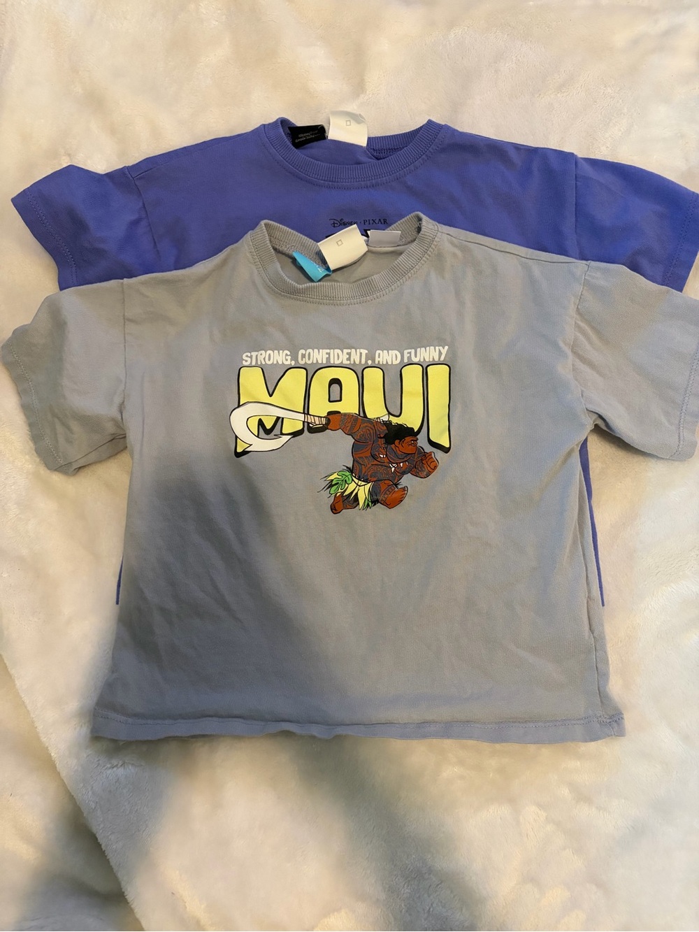 Zara Kids Maui Graphic Tee - Light Gray with Yellow Print